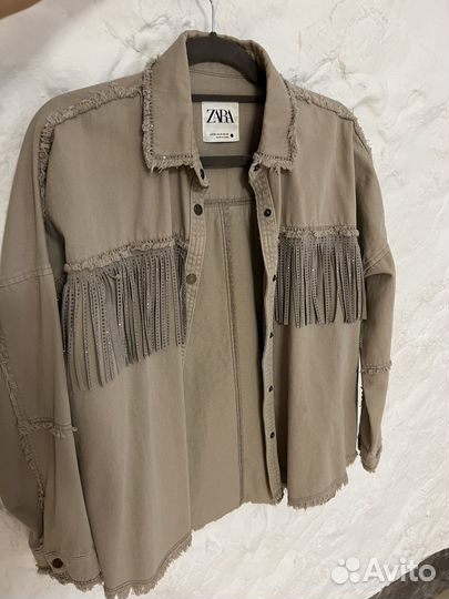 Джинсовая рубашка zara