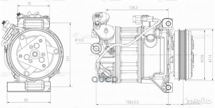 Компрессор кондиц. для а/м Volvo S60 II (06) /S