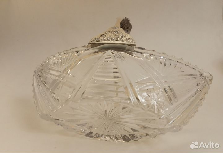 Вазочка Хрустальная Конфетница Винтаж СССР Ладья