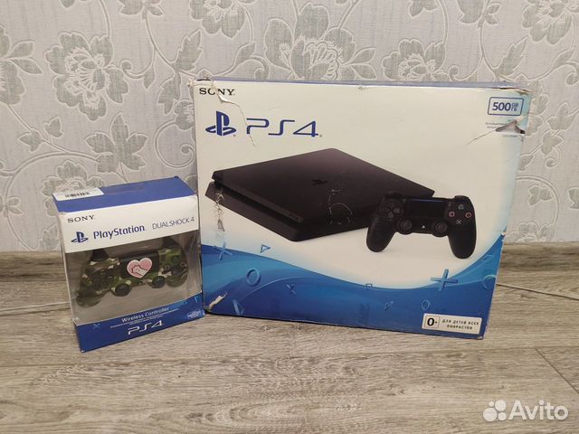 Sony PS4 slim 500 + второй геймпад