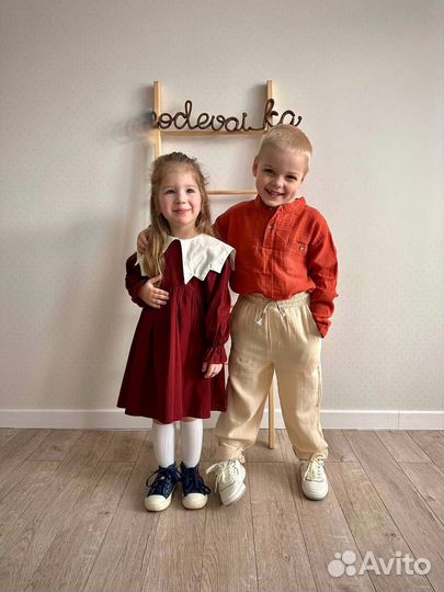 Муслиновый костюм для мальчика 92-128