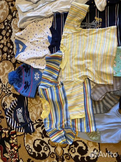 Вещи пакетом на мальчика от 0 до 6 месяцев