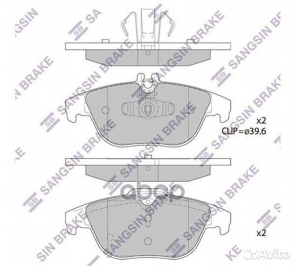 SP1707A колодки дисковые задние MB W204 1.8-3