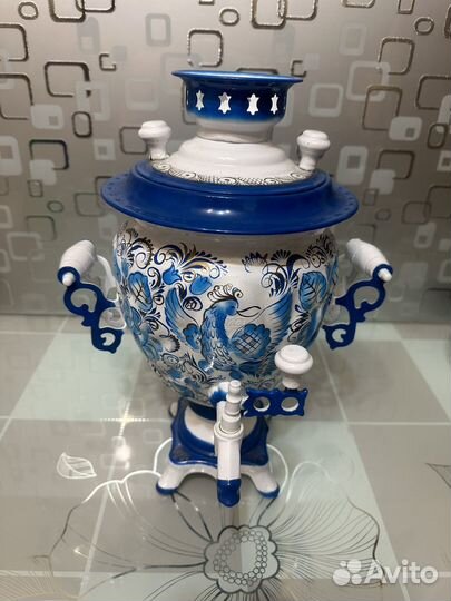 Самовар электрический,роспись гжель