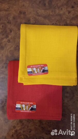 Салфетки льняные, новые, 12 штук