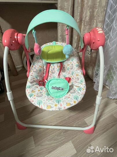 Детские электронные качели babyton