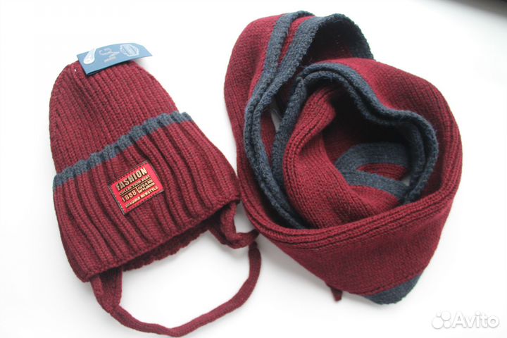 Зимняя шапка для мальчика + снуд