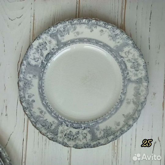 Антикварный Wedgwood, 1890 год, 3 тарелки