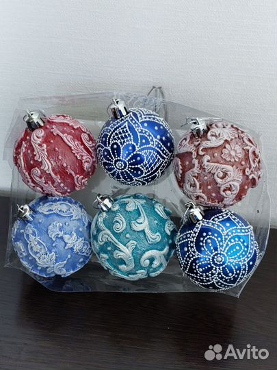 Набор новогодних игрушек, ручная работа