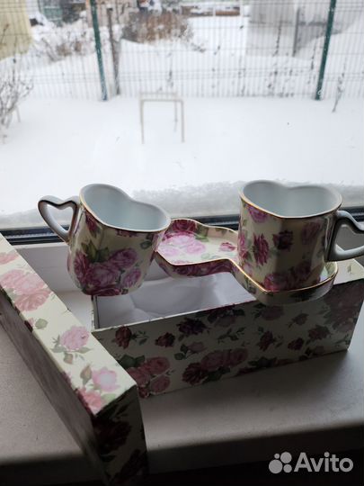Кофейные чашки пара фарфор