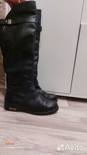 Сапоги из натуральной кожи и натуральным мехом