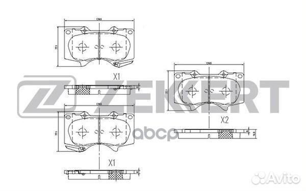 Колодки торм. диск. передн. Mitsubishi Pajero I