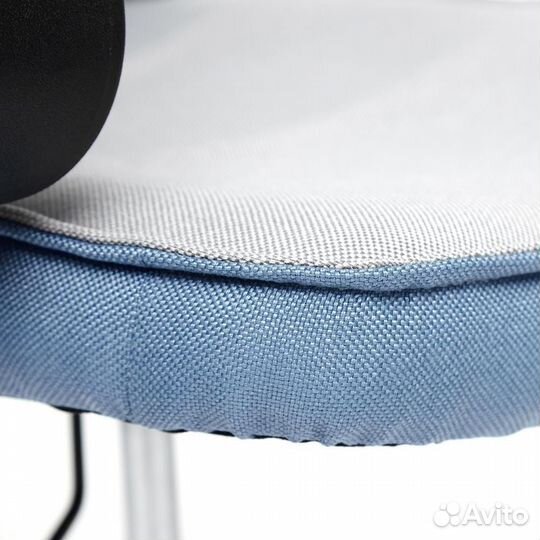 Кресло компьютерное Woker ткань, синий-серый, С24