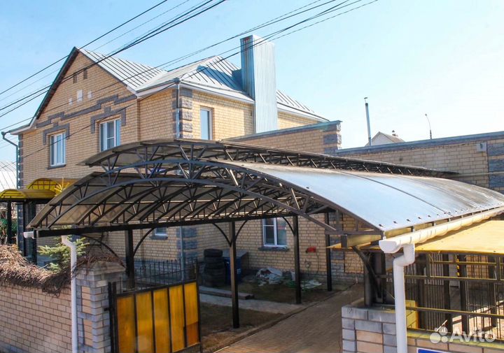 Арочный навес из профнастила