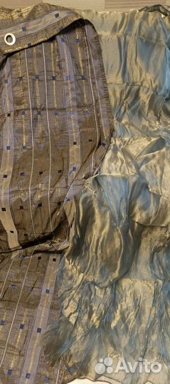 Штора 2.7, тюль 4.5, крепление люверс