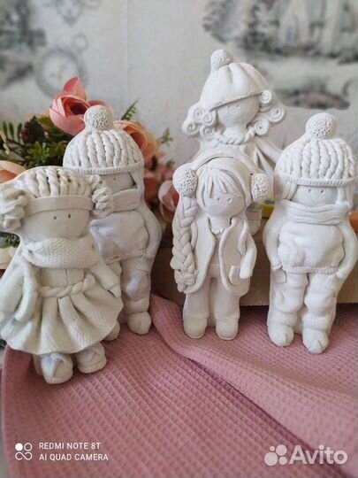 Фигурки-раскраски из гипса