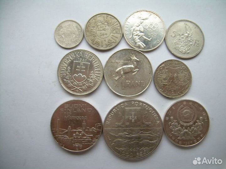 Коллекция монет зарубежных стран серебро
