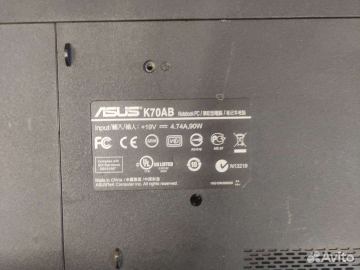 Корпус от ноутбука Acer aspire 5530, Asus k70AB