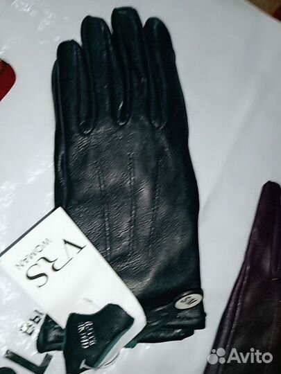Перчатки женские кожаные лайк