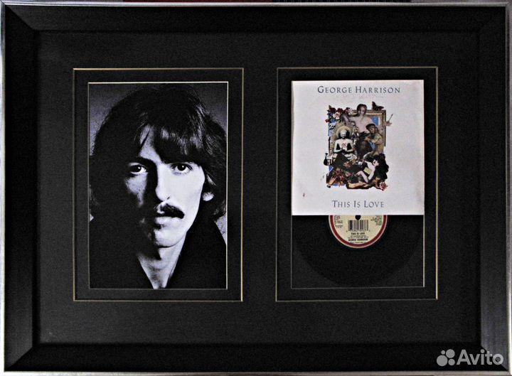 Автограф Джорджа Харрисона на пластинке