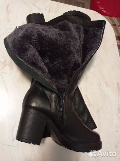 Сапоги женские натуральная кожа 38