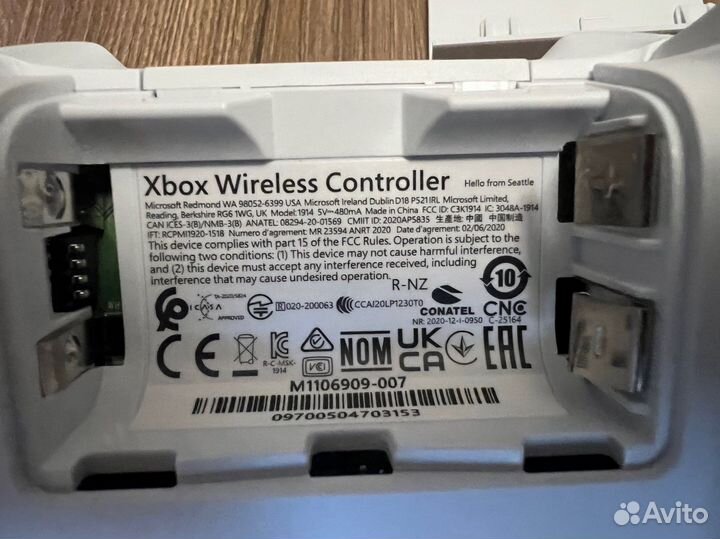 Геймпад Xbox One, Series S/X.V4 Белый (model 1914)