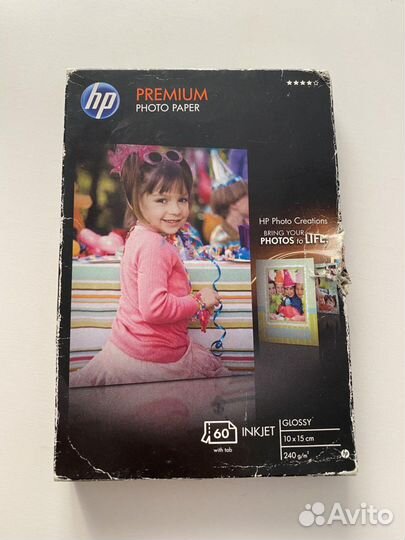 Фотобумага 10*15 hp premium в упаковке новая