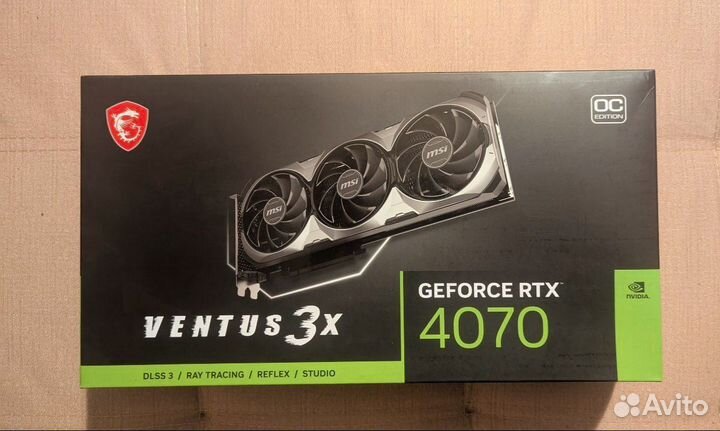 Видеокарта Msi Rtx 4070 ventus3x 12gb
