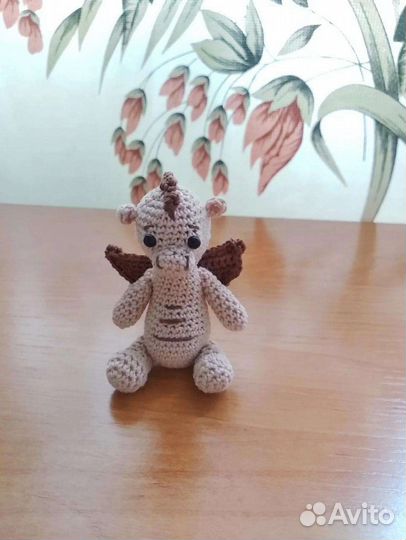 Вязаный дракон. Игрушка, символ 2024 года