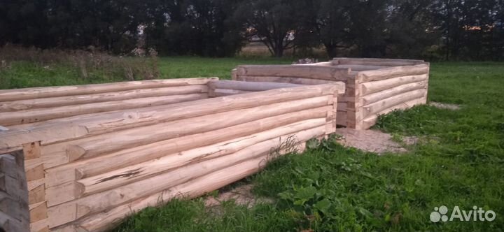 Сруб бани из липы