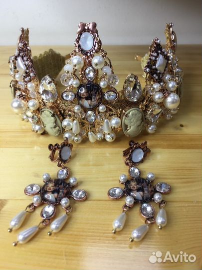 Корона с сережками