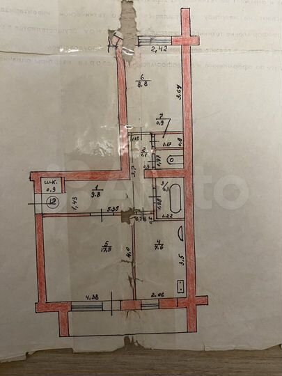 2-к. квартира, 48,1 м², 2/2 эт.