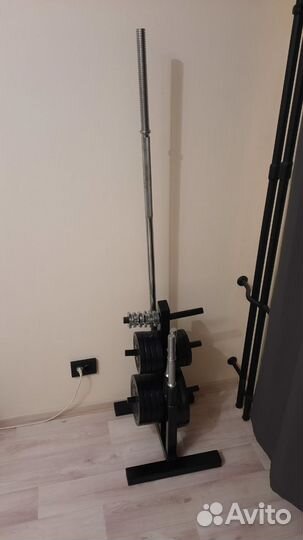 Штанга + гантели + система хранения