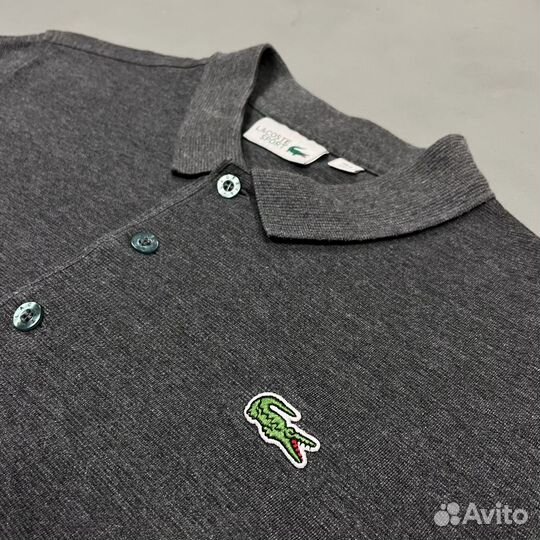 Графитовое поло Lacoste Sport