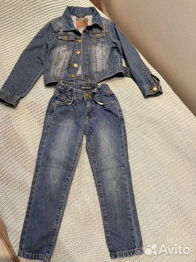 Джинсовая куртка + джинсы crockid 110