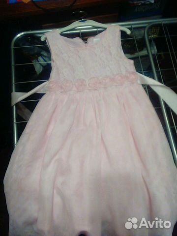 Платье нежно розовое, один раз одевали