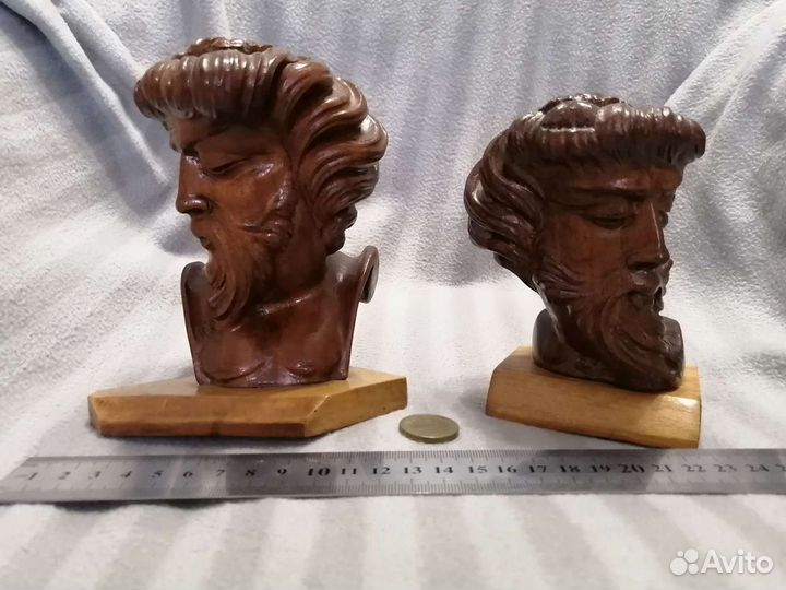 Бюсты из дерева. Скульптура, винтаж, искусство