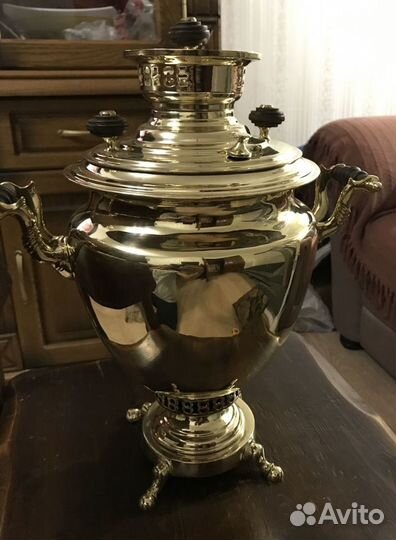 Старинный угольный самовар редкой формы