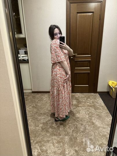 Сарафан в цветочек s m легкий
