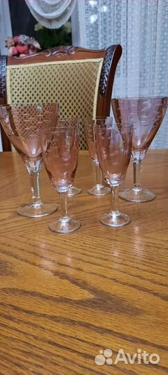 Фужеры марганцевое стекло СССР