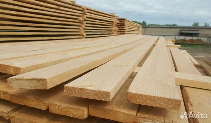 Доска сухая обрезная 50 * 100 * 6000 сорт 1-2