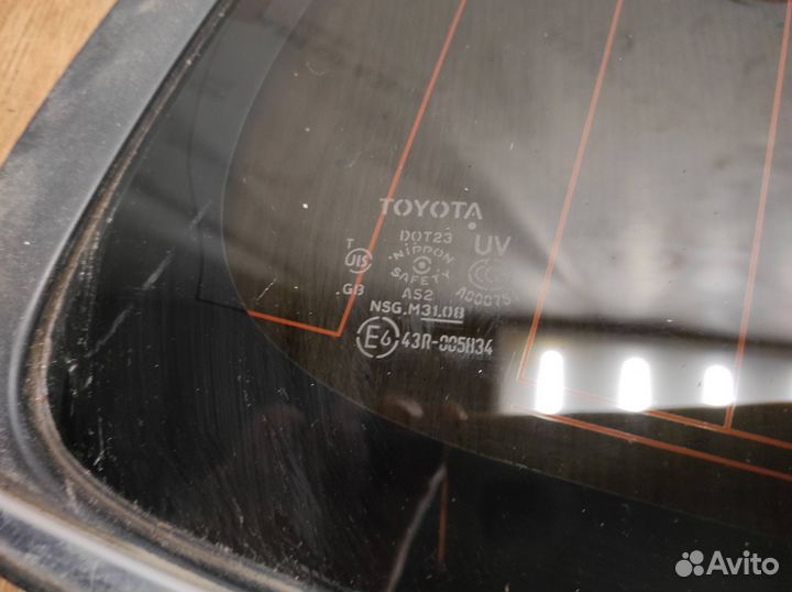 Стекло кузовное глухое правое toyota Highlander