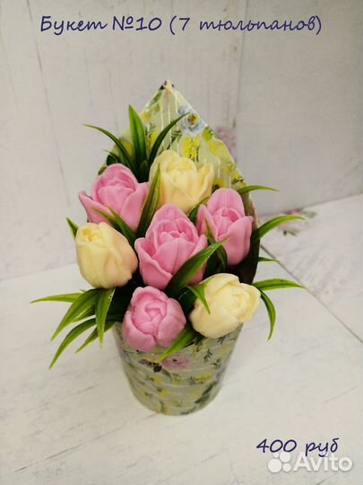 Букет цветов из мыла