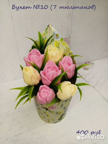 Букет цветов из мыла