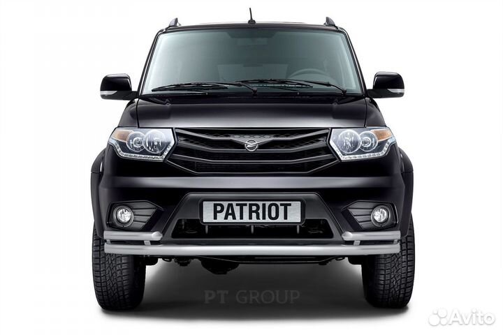 Защита перед. бампера двойная 63/51мм УАЗ Патриот