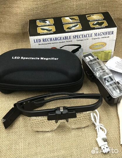 Очки лупа с подсветкой
