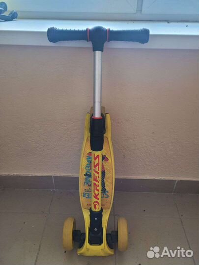 Усиленный самокат детский трехколесный