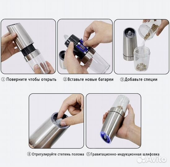 Электрическая для специй, перцемолка, мельница