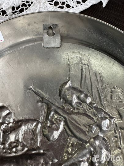 Оловянная тарелка от немецкого производителя WMF