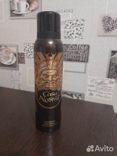 Мужской дезодорант Cosa Nostra новый